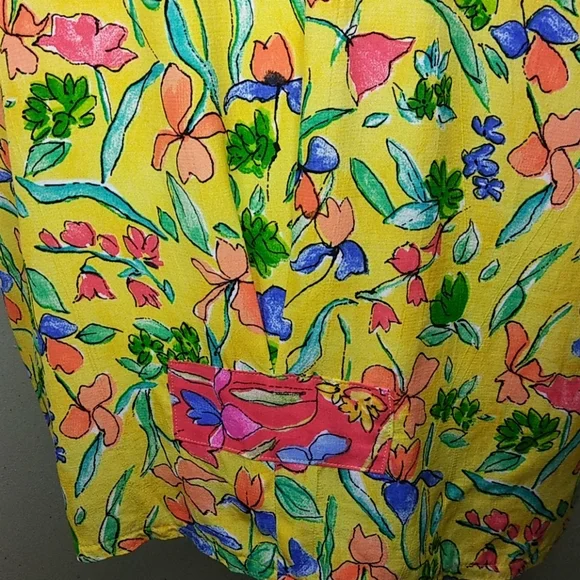 Nino Wong Multicolor Floral Blouse EUC - Picture 5 of 7